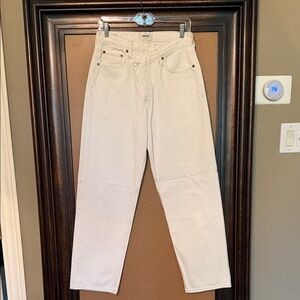 Agolde Women's Criss Cream Boyfriend Jeans